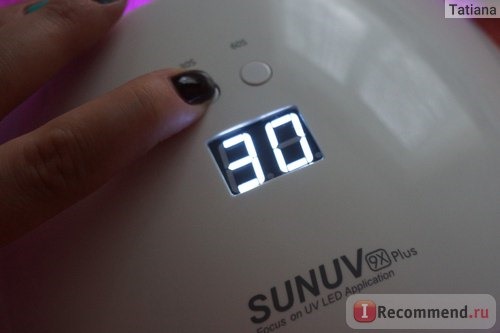 LED лампа для полимеризации гель-лака Aliexpress SUNUV SUN9x Plus 36W Nail Lamp 18 LEDs Perfect Thumb Solution фото