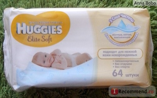 Салфетки Huggies Elite Soft