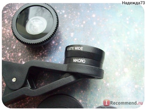 Объектив Aliexpress 3 In 1 Universal Clip Mobile Phone Lens Fish Eye + Macro + Wide Angle фото