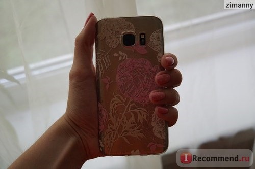 Чехол для мобильного телефона Aliexpress Case-for-Samsung-Galaxy-S7-New-Ultra-Thin-Clear-Transparent-Soft-TPU-Flowers-Painted-back-cover фото