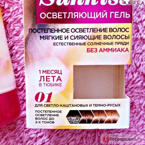 Гель-краска для волос L'Oreal Casting SunKiss (осветляющий гель без аммиака) фото