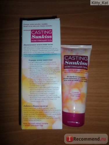 Гель-краска для волос L'Oreal Casting SunKiss (осветляющий гель без аммиака) фото