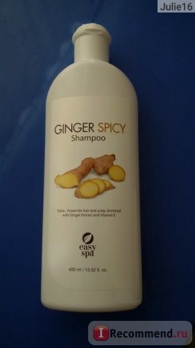 Шампунь Easy Spa (Изи спа) Ginger Spice (Джинжер Спайси) с имбирем фото