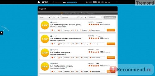 Биржа заданий Liked.ru фото