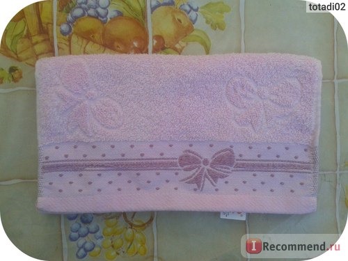 Полотенце Ebay 100% Cotton bowknot print Soft Absorbent Cleansing Cloths Hand Face Towel 6 MJ05 фото