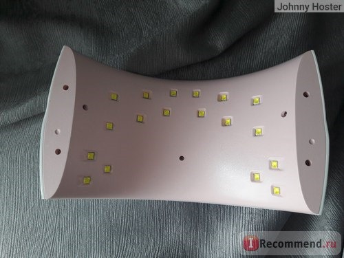 LED лампа для полимеризации гель-лака Aliexpress SUNUV SUN9x Plus 36W Nail Lamp 18 LEDs Perfect Thumb Solution фото