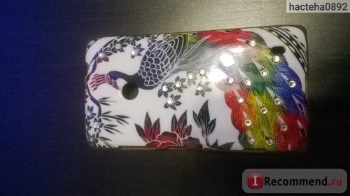 Чехол накладка на телефон Aliexpress Bling Diamond Phone Case for Nokia Lumia 520 Fashion Colorful Phoenix Flower Silicone Soft TPU Cases Protector Back Cover фото