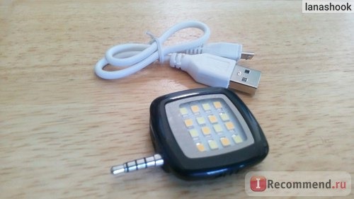 Вспышка-подсветка для телефона Aliexpress LED Selfie Flash Light RK05 for iphone Smartphone i5/i6/nexus 6/note 4/s5/etc Running iOS/Android/WP8 Phone 3.5mm Jack Plug фото