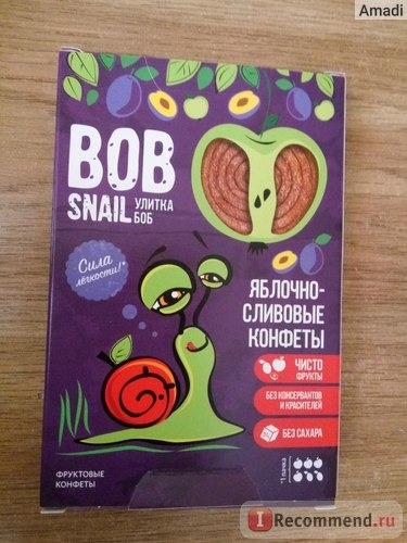 Конфеты Равлик Боб - Bob Snail яблочно-сливовые фото