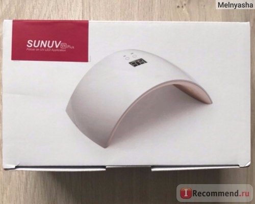 LED лампа для полимеризации гель-лака Aliexpress SUNUV SUN9x Plus 36W Nail Lamp 18 LEDs Perfect Thumb Solution фото