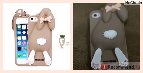 Чехол для мобильного телефона Aliexpress Cartoon 3D Moschino Bunny case Rabito Rabbit Silicon Case Cover For iPhone 4 4s 5 5s фото