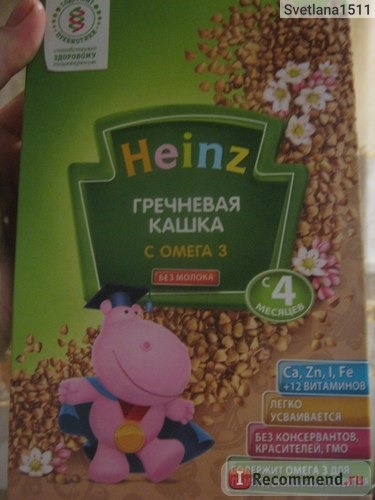 Каша Heinz Гречневая кашка с Омегой-3 фото