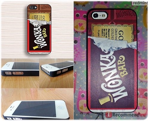 Чехол для мобильного телефона Aliexpress 2014 Hot Style Opened Half Wonka Chocolate Black Case Cove for iphone 4 4s 5 5s 5c 6 6 PLUS фото