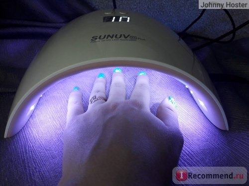 LED лампа для полимеризации гель-лака Aliexpress SUNUV SUN9x Plus 36W Nail Lamp 18 LEDs Perfect Thumb Solution фото