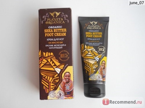 Крем для ног Planeta Organica Shea Butter Foot Cream на масле Ши против мозолей и натоптышей фото