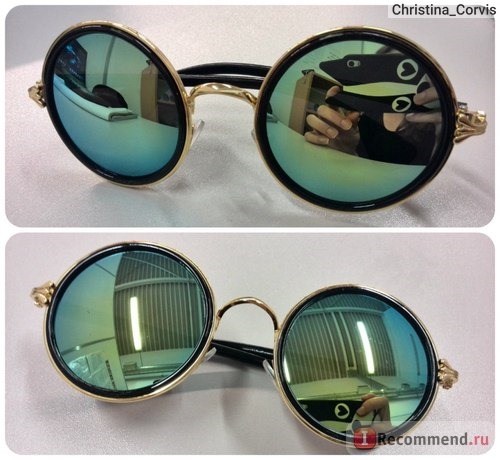 Солнцезащитные очки Aliexpress Fashion Vintage Round Women Sunglasses Metal Frame Lens Love фото