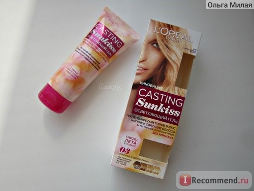 Гель-краска для волос L'Oreal Casting SunKiss (осветляющий гель без аммиака) фото