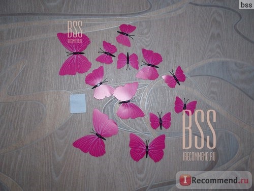 Бабочки на магнитах Butterfly Sticker 3D Art Design фото