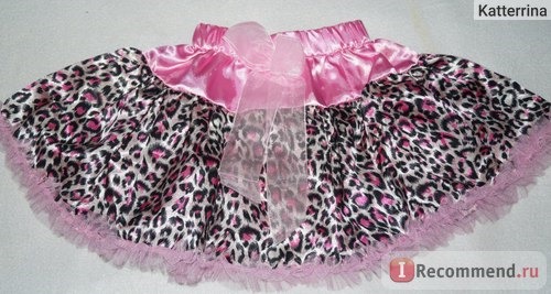 Комплект AliExpress sleeveless top with three flowers + leopard tutu фото