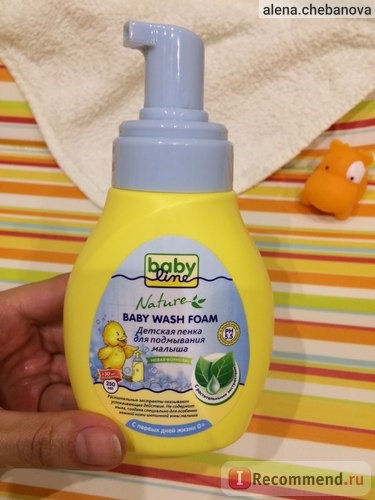 Детская косметика Babyline BABY WASH FOAM - пенка для подмывания малыша 0+, 280мл фото