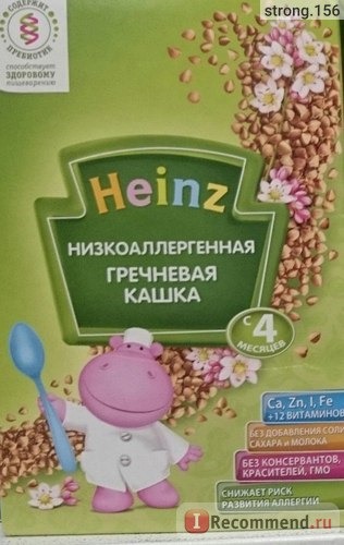 Каша Heinz безмолочная гречневая фото