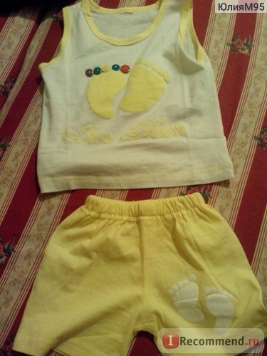 Комплект AliExpress Kids cotton vest suit children's little feet pattern clothing set for baby boy girls фото