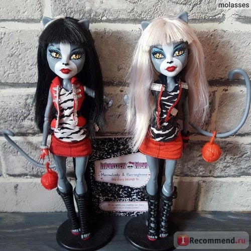 MONSTER HIGH Куклы Пурсефона и Мяулодия Базовые Школа Монстров Монстер Хай / Purrsephone and Meowlody фото