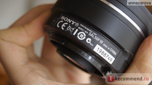 Sony Объектив dt50mm f 1.8 sam фото