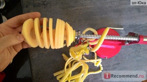 Яблокорезка Aliexpress Пилер 3в1 3 in 1 Apple Slinky Machine Peeler Corer Potato Fruit Cutter Slicer Kitchen Tool фото