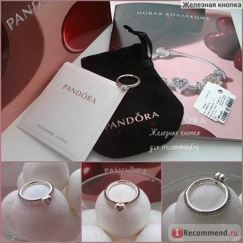 Ювелирные изделия Pandora Кольцо из серебра 925 пробы с сердцем вставка кубический цирконий, Артикул: 190896CZ фото