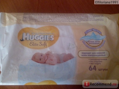 Влажные салфетки Huggies Elite Soft фото