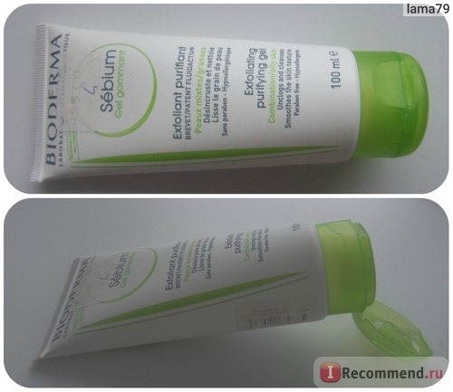 Скраб для лица Bioderma Sebium Gel gommant purifiant гуммирующий гель фото