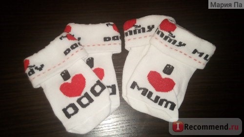 Носки Aliexpress MOONBIFFY Baby socks rubber slip-resistant floor socks love dad love mum cartoon kids socks for girls boys Free Shipping фото