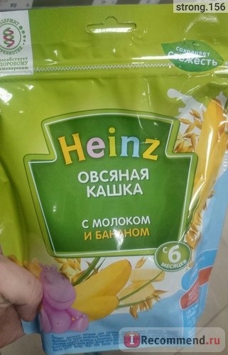 Каша Heinz овсяная с молоком и бананом фото