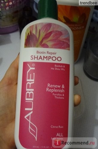 Шампунь Aubrey Organics Biotin Repair Shampoo, Citrus Rain фото