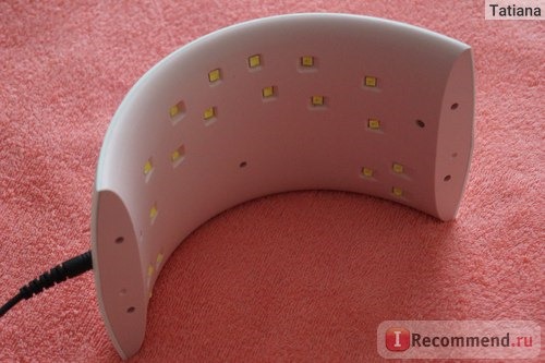 LED лампа для полимеризации гель-лака Aliexpress SUNUV SUN9x Plus 36W Nail Lamp 18 LEDs Perfect Thumb Solution фото