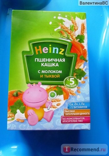 Пшеничная кашка с молоком и тыквой Heinz фото