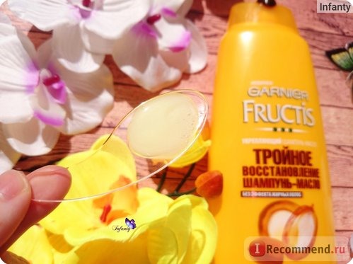 Шампунь Garnier Fructis Укрепляющий шампунь-масло тройное восстановление фото