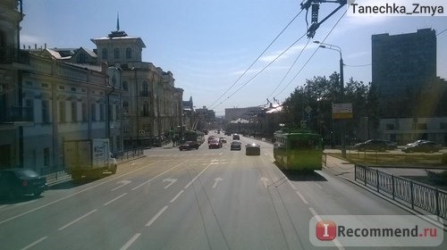 Вид из лобового стекла второго этажа автобуса