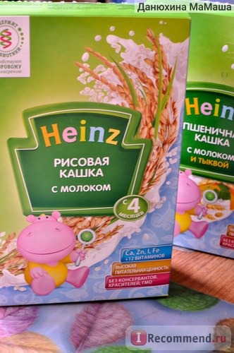 Каша Heinz Рисовая кашка с молоком фото