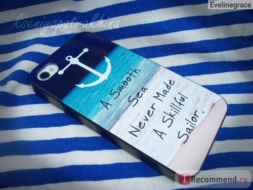 Чехол для мобильного телефона Aliexpress Cartoon Cute with Stripe Anchor Print Hard Case for Apple iPhone 4 4S 4G Cell Phone Protective Cover фото