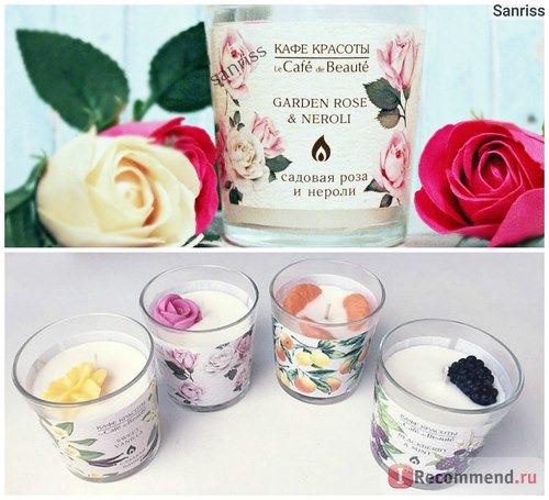 Свеча ароматизированная Кафе красоты Garden Rose & Neroli с ароматом садовой розы и нероли фото