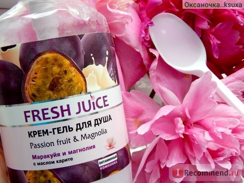 Крем-гель для душа Fresh Juice ''Passion fruit & Magnolia'' (сок маракуйи и магнолия) фото