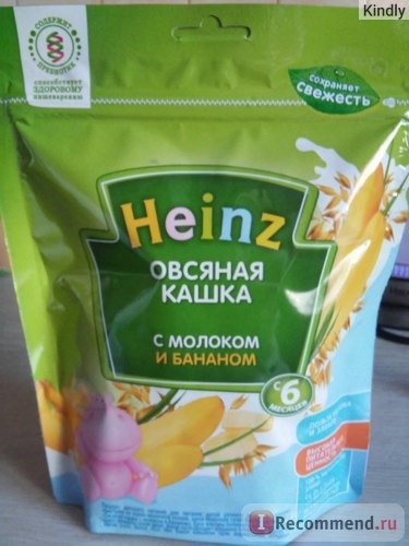 Каша Heinz овсяная с молоком и бананом фото