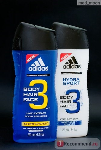 Гель для душа Adidas For Men 3in1 Hair & Body & Face Shower gel SPORT ENERGY фото