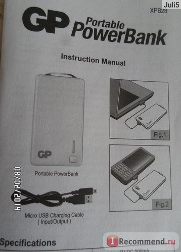 Внешний аккумулятор GP Portable PowerBank с кристаллами Swarovski фото