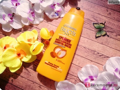 Шампунь Garnier Fructis Укрепляющий шампунь-масло тройное восстановление фото