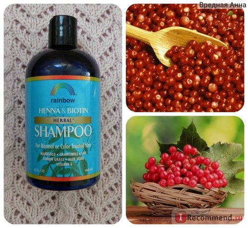 Шампунь Rainbow Research Henna & Biotin Herbal Shampoo фото