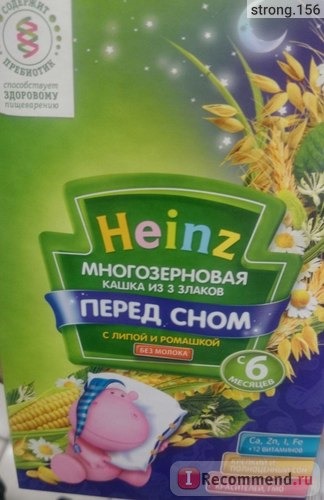 Каша Heinz перед сном из 3 злаков с липой и ромашкой фото