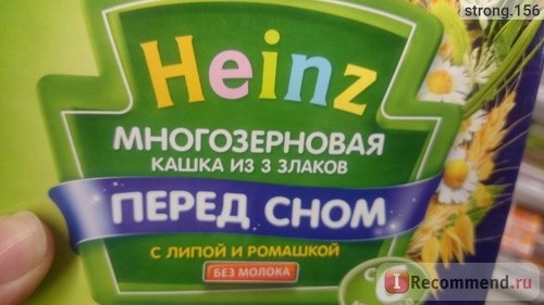 Каша Heinz перед сном из 3 злаков с липой и ромашкой фото